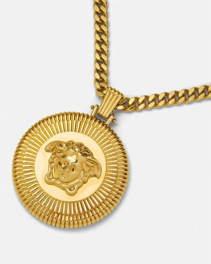 Versace Necklaces Medusa Biggie Necklace Light Gold 8211 Men