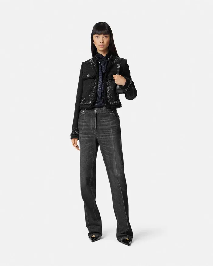 Versace Pants and Shorts Boyfriend Jeans Gray 8211 Women