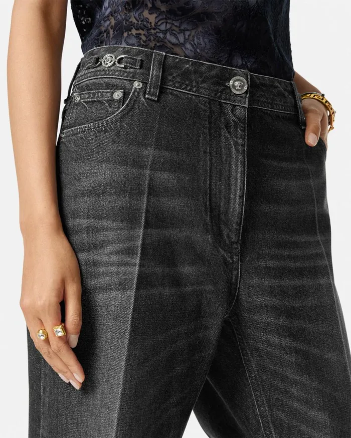 Versace Pants and Shorts Boyfriend Jeans Gray 8211 Women