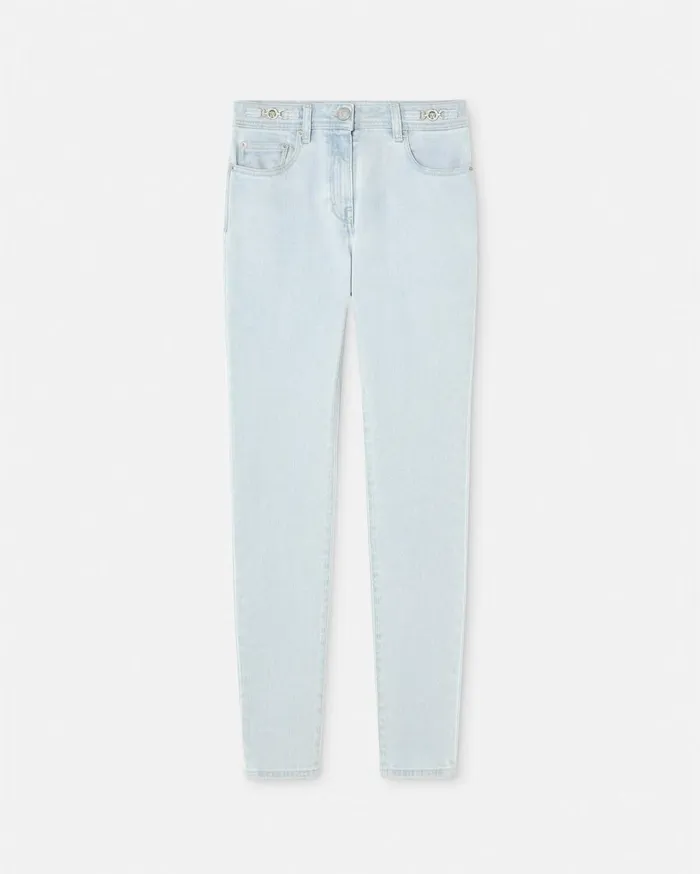 Versace Pants and Shorts Medusa 03995 Skinny Jeans Light Blue 8211 Women