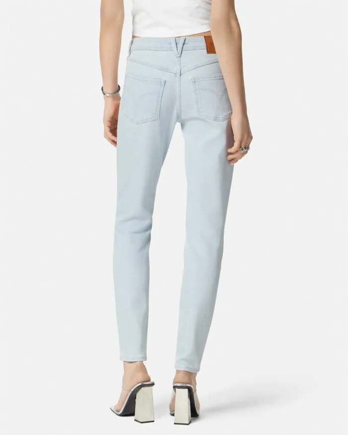 Versace Pants and Shorts Medusa 03995 Skinny Jeans Light Blue 8211 Women