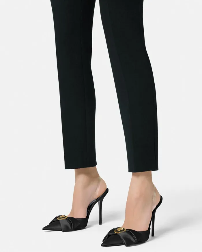 Versace Pumps and Slingbacks Alia Satin Slingback Pumps 110 Mm Blackgold 8211 Women Versace Pumps and Slingbacks Alia Satin Slingback Pumps 110 Mm Blackgold 8211 Women