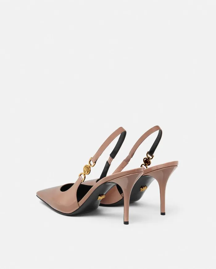 Versace Pumps and Slingbacks Medusa 03995 Slingback Pumps 85 Mm Brown 8211 Women Versace Pumps and Slingbacks Medusa 03995 Slingback Pumps 85 Mm Brown 8211 Women