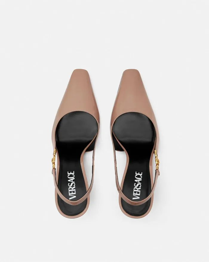 Versace Pumps and Slingbacks Medusa 03995 Slingback Pumps 85 Mm Brown 8211 Women Versace Pumps and Slingbacks Medusa 03995 Slingback Pumps 85 Mm Brown 8211 Women