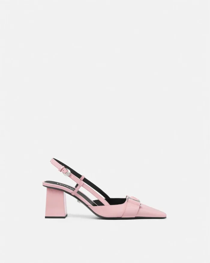 Versace Pumps and Slingbacks Medusa Buckle Patent Slingback Pumps 70 Mm Light Pink 8211 Women