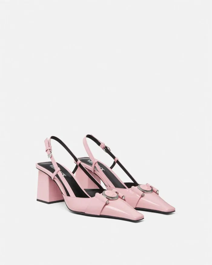 Versace Pumps and Slingbacks Medusa Buckle Patent Slingback Pumps 70 Mm Light Pink 8211 Women Versace Pumps and Slingbacks Medusa Buckle Patent Slingback Pumps 70 Mm Light Pink 8211 Women