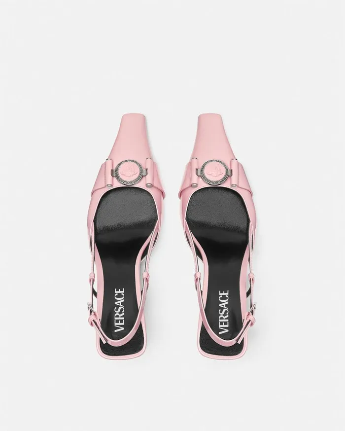 Versace Pumps and Slingbacks Medusa Buckle Patent Slingback Pumps 70 Mm Light Pink 8211 Women Versace Pumps and Slingbacks Medusa Buckle Patent Slingback Pumps 70 Mm Light Pink 8211 Women