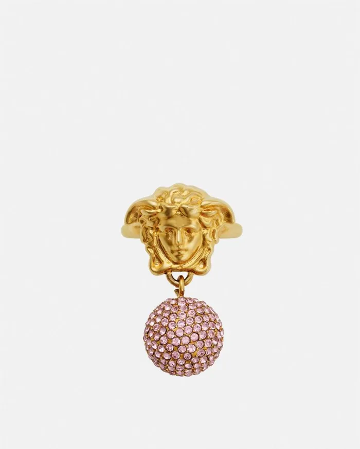Versace Rings Crystal Medusa Sphere Ring Pinkgold 8211 Women
