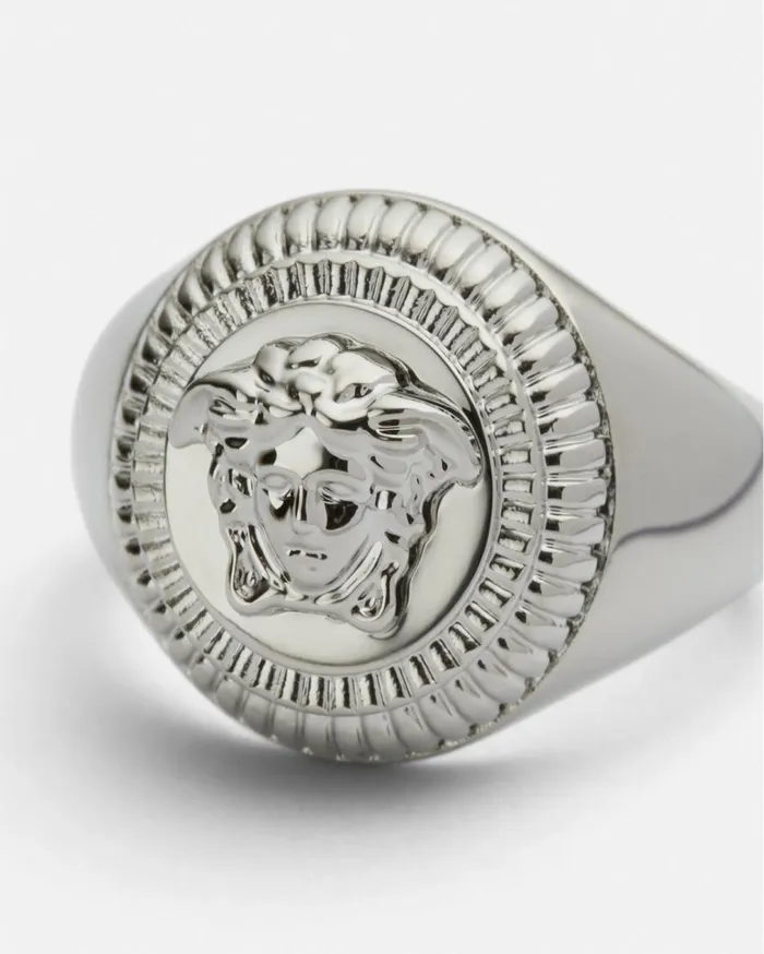 Versace Rings Medusa Biggie Ring Silver 8211 WomenMen Versace Rings Medusa Biggie Ring Silver 8211 WomenMen