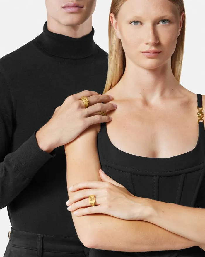 Versace Rings Medusa Ring Light Gold 8211 WomenMen