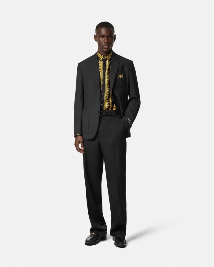 Versace Shirts Barocco Silk Shirt Blackprint 8211 Men Versace Shirts Barocco Silk Shirt Blackprint 8211 Men
