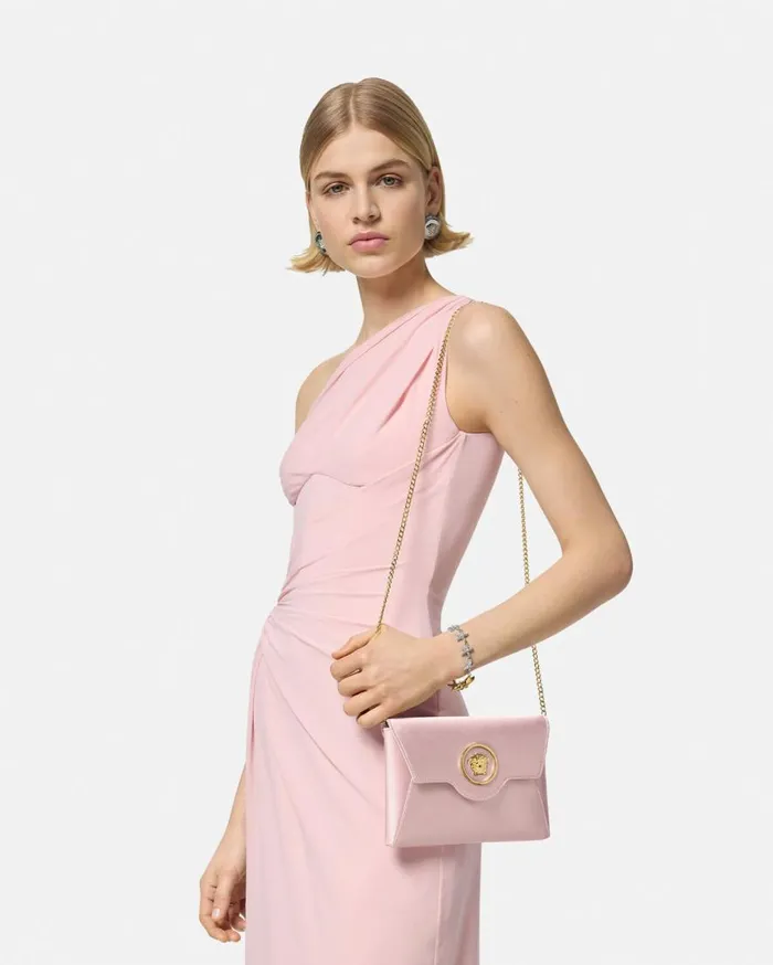 Versace Shoulder and Crossbody La Medusa Envelope Clutch Light Pink 8211 Women