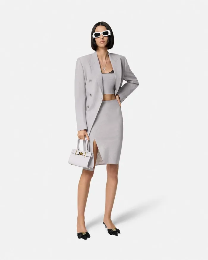 Versace Skirts Mlange Slit Pencil Skirt Gray 8211 Women Versace Skirts Mlange Slit Pencil Skirt Gray 8211 Women