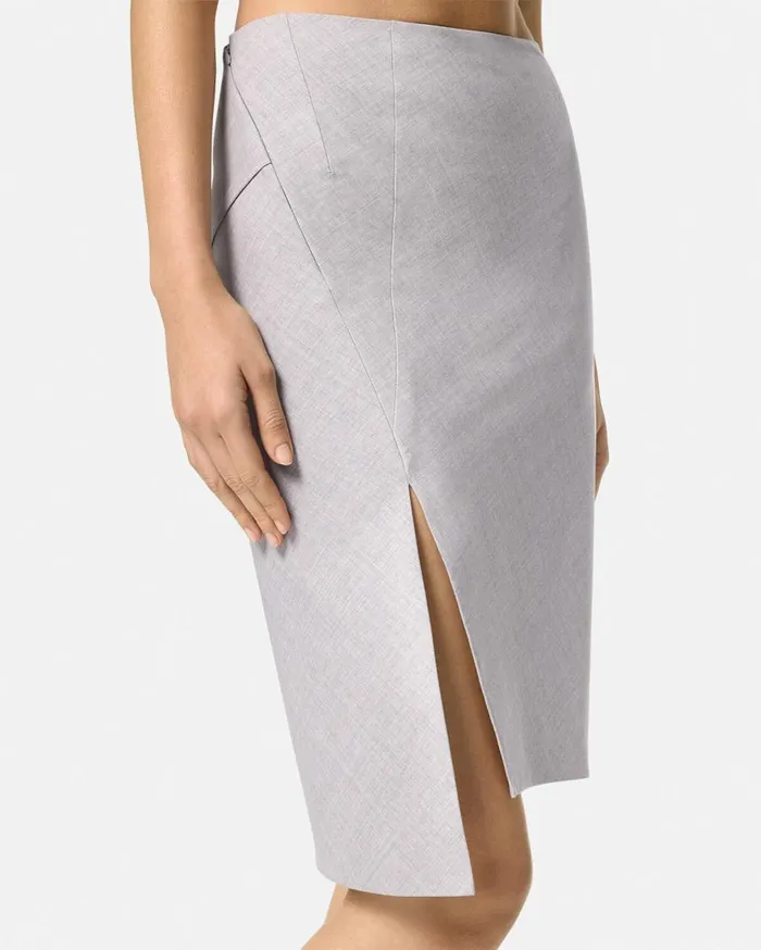 Versace Skirts Mlange Slit Pencil Skirt Gray 8211 Women Versace Skirts Mlange Slit Pencil Skirt Gray 8211 Women
