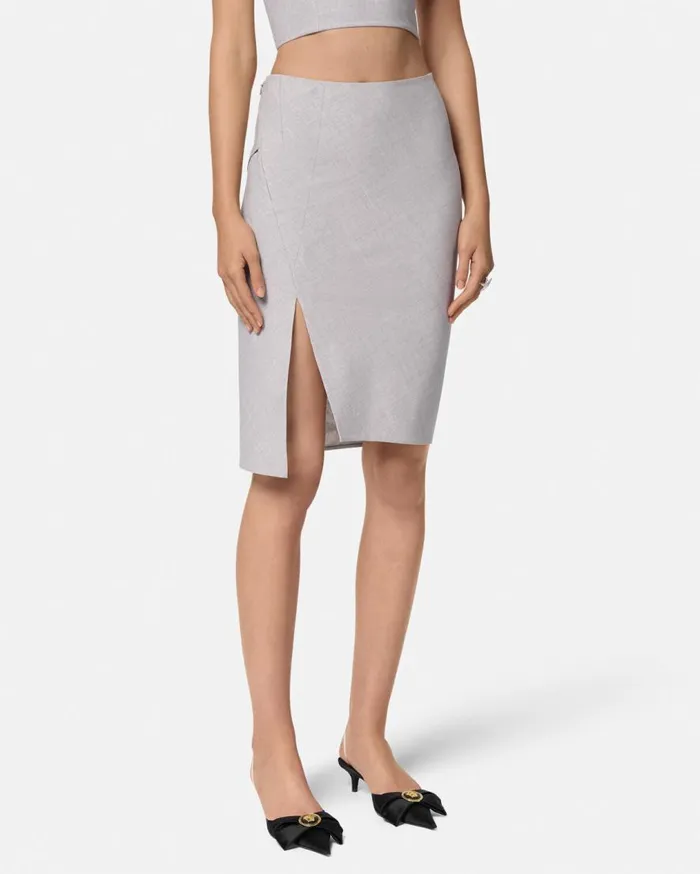 Versace Skirts Mlange Slit Pencil Skirt Gray 8211 Women Versace Skirts Mlange Slit Pencil Skirt Gray 8211 Women