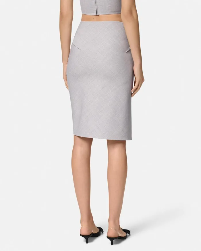 Versace Skirts Mlange Slit Pencil Skirt Gray 8211 Women Versace Skirts Mlange Slit Pencil Skirt Gray 8211 Women