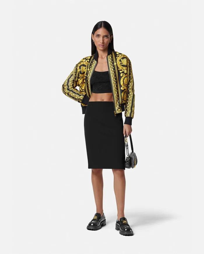Versace Skirts Medusa 03995 Midi Skirt Black 8211 Women