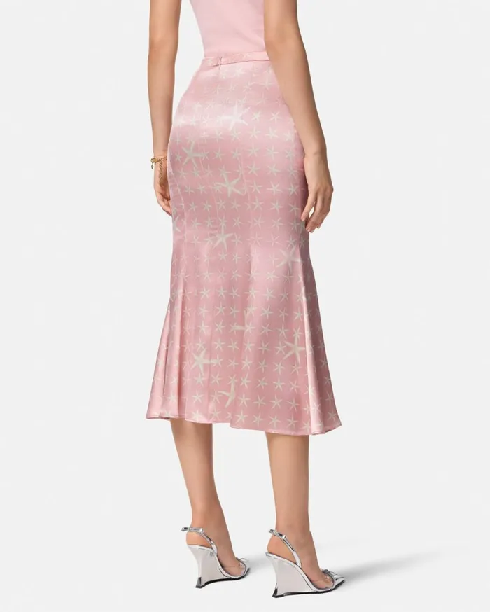 Versace Skirts Stella Marina Flowing Silk Midi Skirt White 8211 Women Versace Skirts Stella Marina Flowing Silk Midi Skirt White 8211 Women