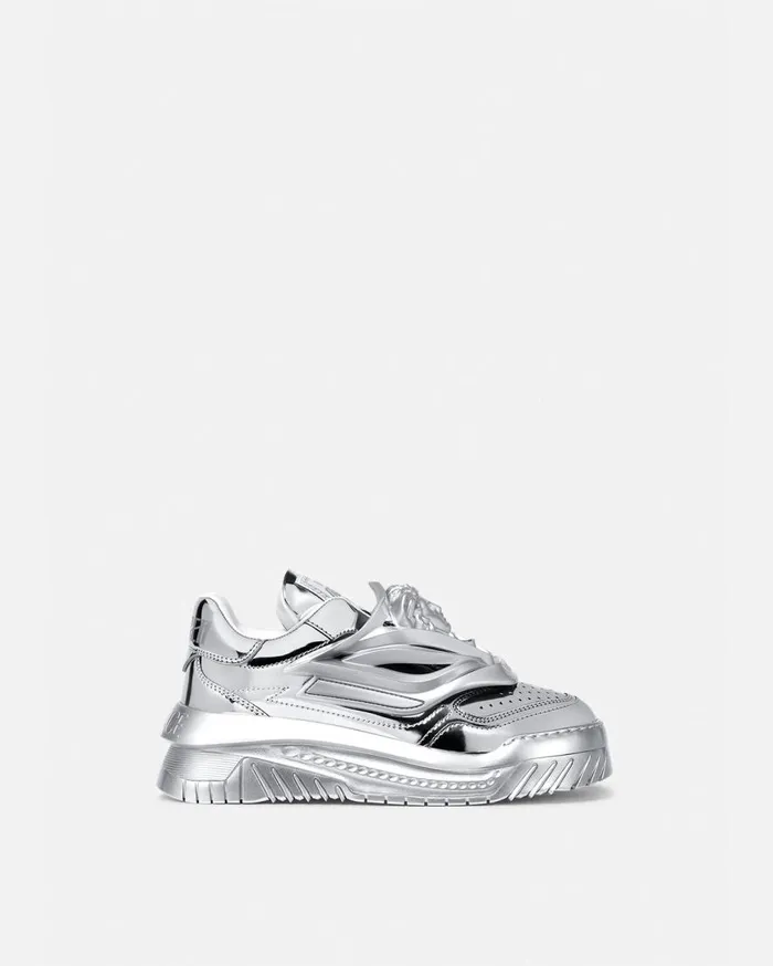 Versace Sneakers Odissea Metallic Sneakers Silver 8211 Women
