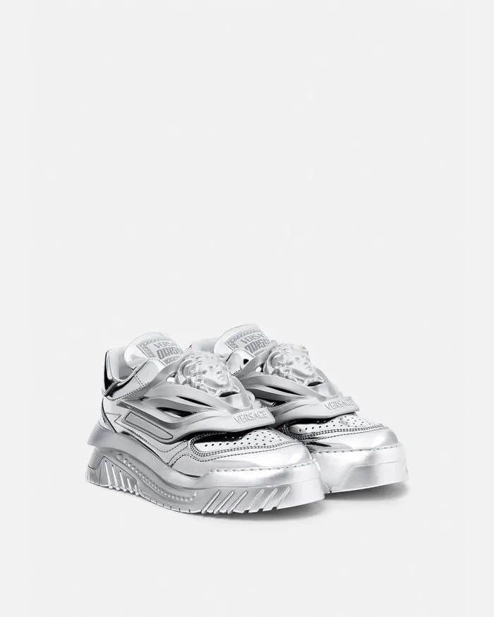 Versace Sneakers Odissea Metallic Sneakers Silver 8211 Women Versace Sneakers Odissea Metallic Sneakers Silver 8211 Women