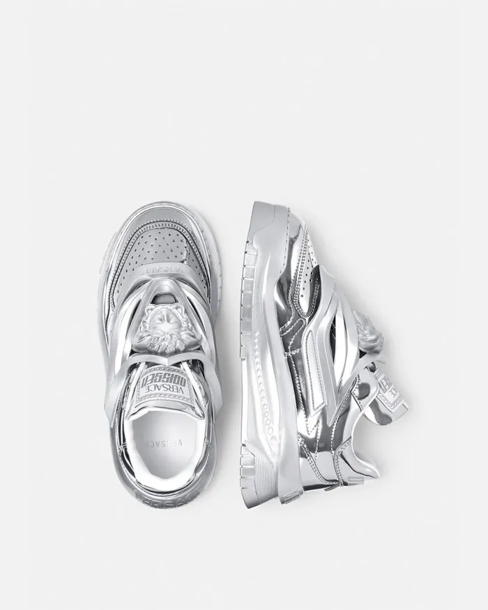 Versace Sneakers Odissea Metallic Sneakers Silver 8211 Women Versace Sneakers Odissea Metallic Sneakers Silver 8211 Women