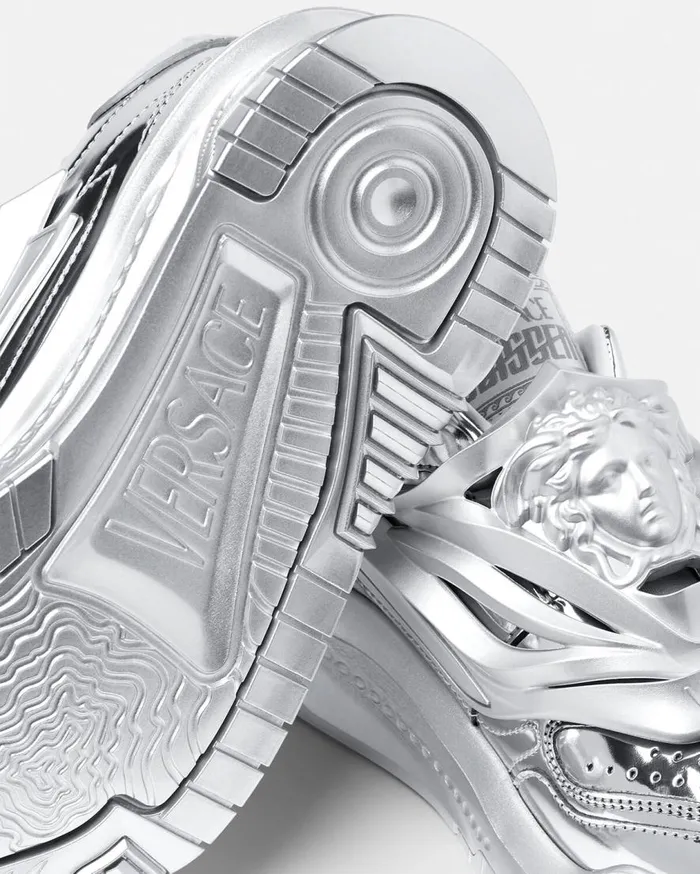 Versace Sneakers Odissea Metallic Sneakers Silver 8211 Women Versace Sneakers Odissea Metallic Sneakers Silver 8211 Women