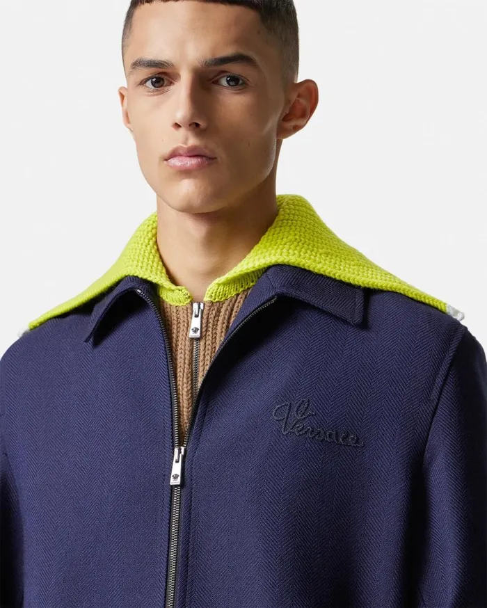 Versace Soft Accessories CableKnit Neck Warmer Yellowbeige 8211 Men Versace Soft Accessories CableKnit Neck Warmer Yellowbeige 8211 Men