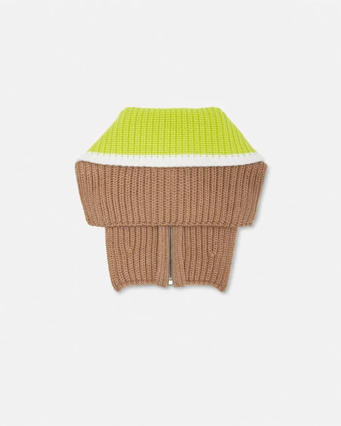 Versace Soft Accessories CableKnit Neck Warmer Yellowbeige 8211 Men Versace Soft Accessories CableKnit Neck Warmer Yellowbeige 8211 Men