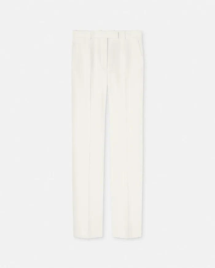 Versace Suits Grain De Poudre StraightLeg Pants White 8211 Women