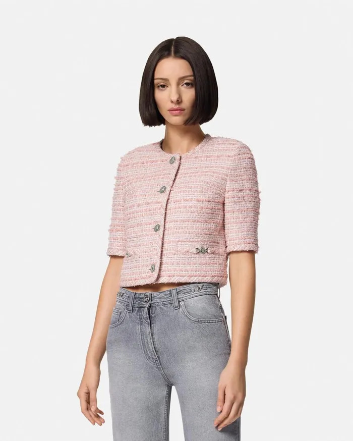 Versace Suits Tweed Cardigan Jacket Light Pink 8211 Women Versace Suits Tweed Cardigan Jacket Light Pink 8211 Women