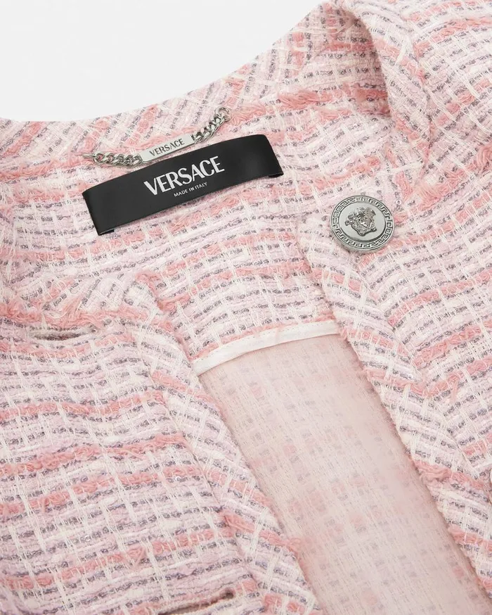 Versace Suits Tweed Cardigan Jacket Light Pink 8211 Women Versace Suits Tweed Cardigan Jacket Light Pink 8211 Women