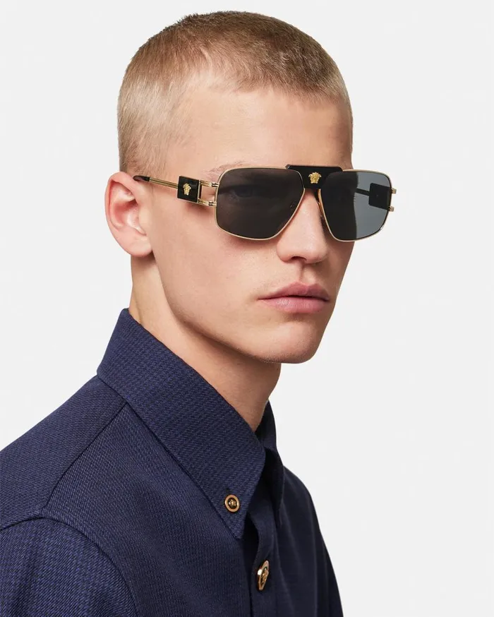Versace Sunglasses Aviator Sunglasses Blackgold 8211 Men