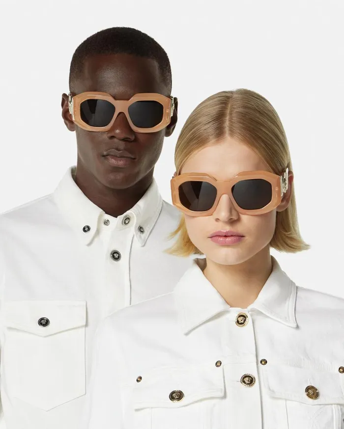 Versace Sunglasses Maxi Medusa Biggie Sunglasses Beige 8211 WomenMen Versace Sunglasses Maxi Medusa Biggie Sunglasses Beige 8211 WomenMen