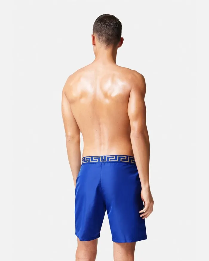 Versace Swimwear Greca Border Boardshorts Blue 8211 Men