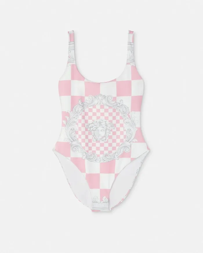 Versace Swimwear Medusa Contrasto OnePiece Swimsuit Pinkprint 8211 Women