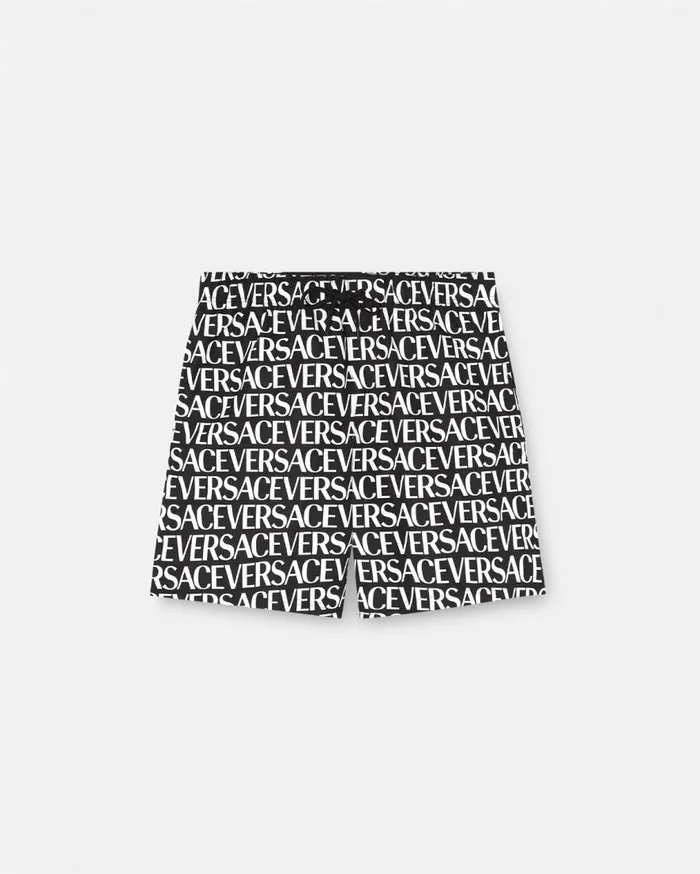 Versace Swimwear Versace Allover Boardshorts Black 8211 Men