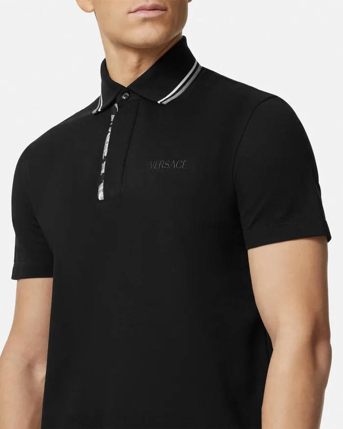 Versace TShirts and Polos Barocco Polo Shirt Black 8211 Men Versace TShirts and Polos Barocco Polo Shirt Black 8211 Men