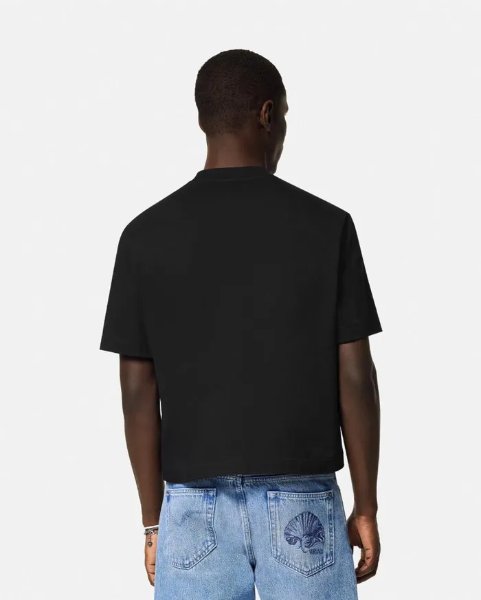 Versace TShirts and Polos Embroidered Medusa Milano TShirt Black 8211 Men Versace TShirts and Polos Embroidered Medusa Milano TShirt Black 8211 Men