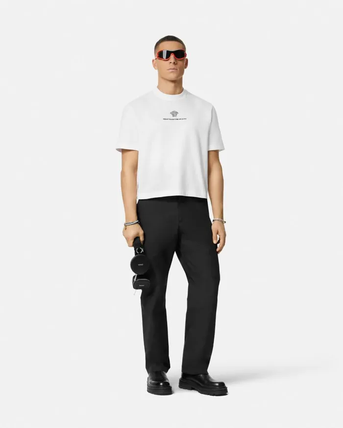 Versace TShirts and Polos Embroidered Medusa Milano TShirt White 8211 Men Versace TShirts and Polos Embroidered Medusa Milano TShirt White 8211 Men