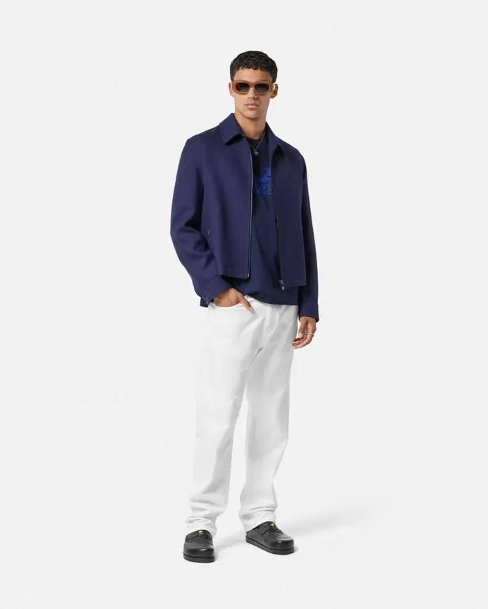 Versace TShirts and Polos Versace Cartouche Tshirt Blue 8211 Men Versace TShirts and Polos Versace Cartouche Tshirt Blue 8211 Men