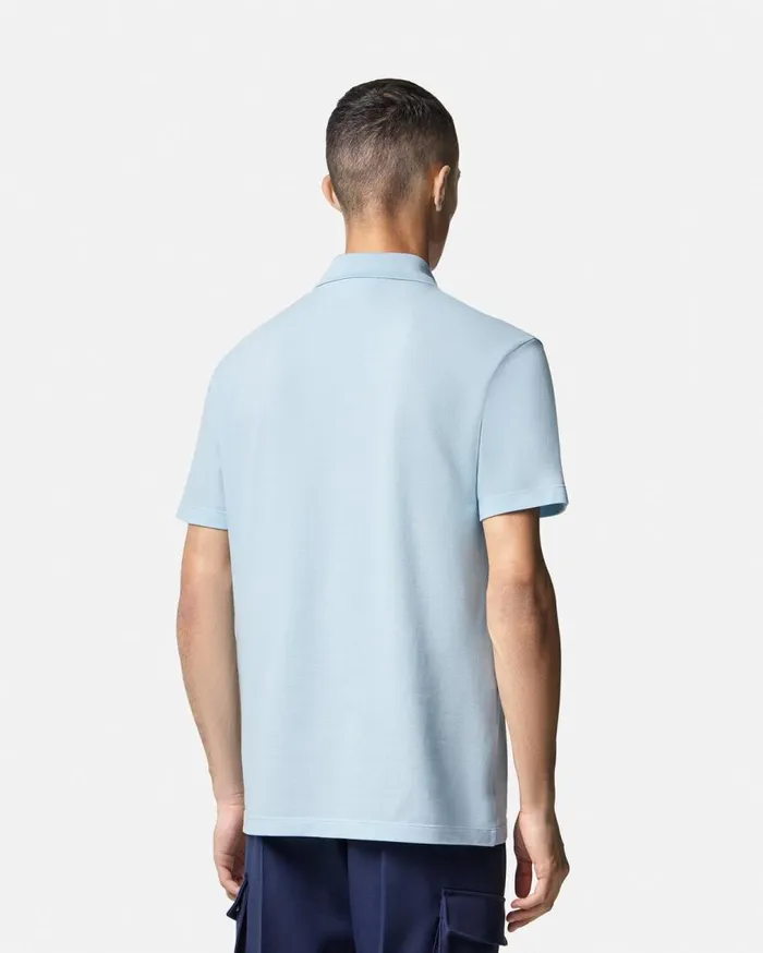 Versace TShirts and Polos Versace Nautical Logo Polo Shirt Light Blue 8211 Men