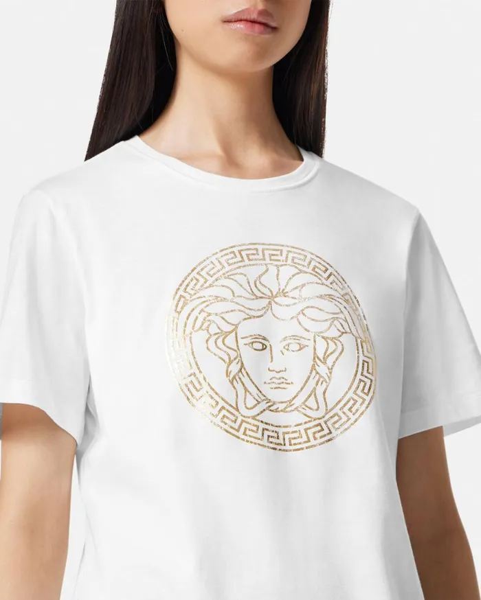 Versace TShirts and Sweatshirts Medusa TShirt Whiteprint 8211 Women Versace TShirts and Sweatshirts Medusa TShirt Whiteprint 8211 Women