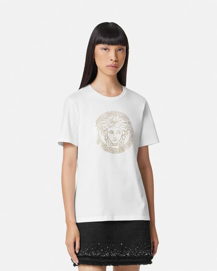 Versace TShirts and Sweatshirts Medusa TShirt Whiteprint 8211 Women Versace TShirts and Sweatshirts Medusa TShirt Whiteprint 8211 Women