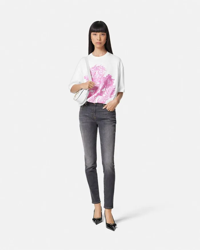 Versace TShirts and Sweatshirts Year Of The Dragon TShirt Whiteprint 8211 Women Versace TShirts and Sweatshirts Year Of The Dragon TShirt Whiteprint 8211 Women