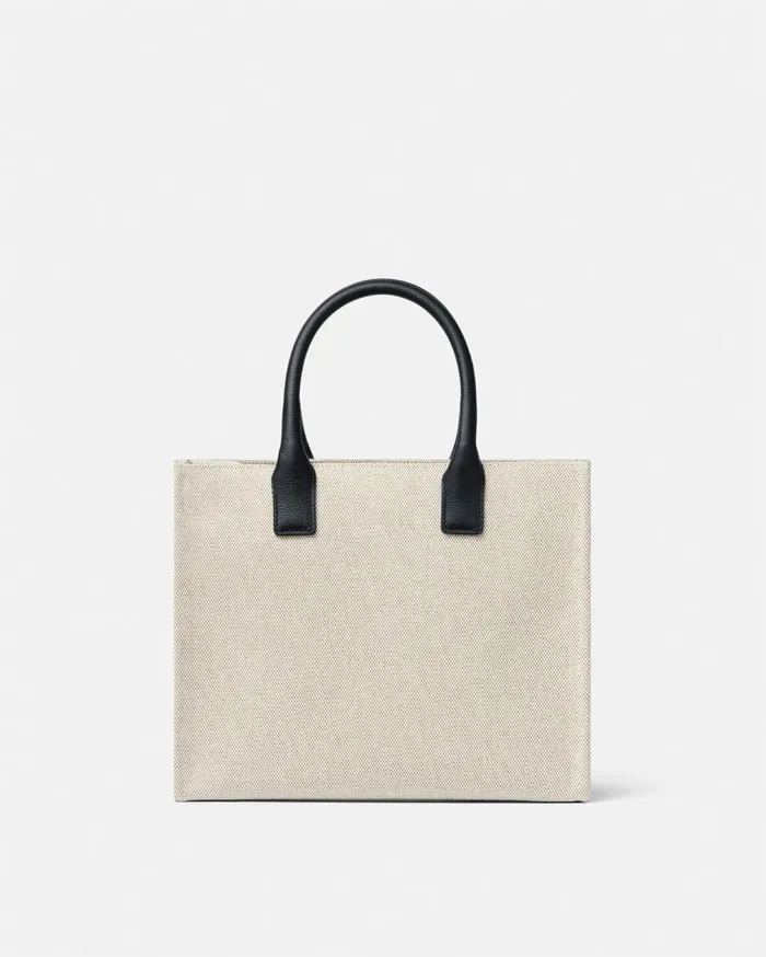 Versace Totes La Medusa Canvas Small Tote Bag Beige 8211 Women Versace Totes La Medusa Canvas Small Tote Bag Beige 8211 Women