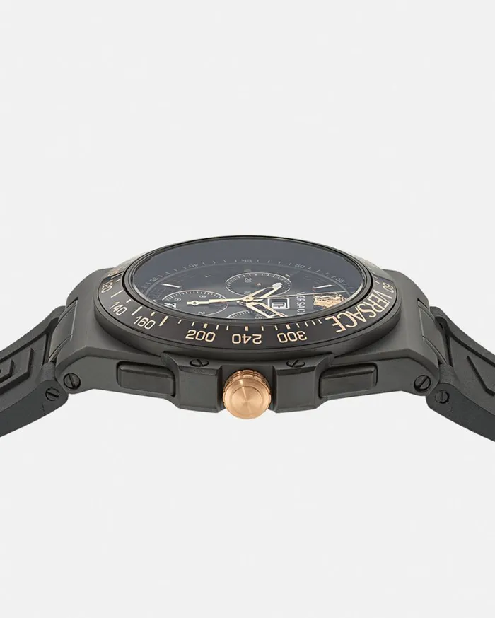Versace Watches Greca Extreme Chrono Watch Black 8211 Men Versace Watches Greca Extreme Chrono Watch Black 8211 Men