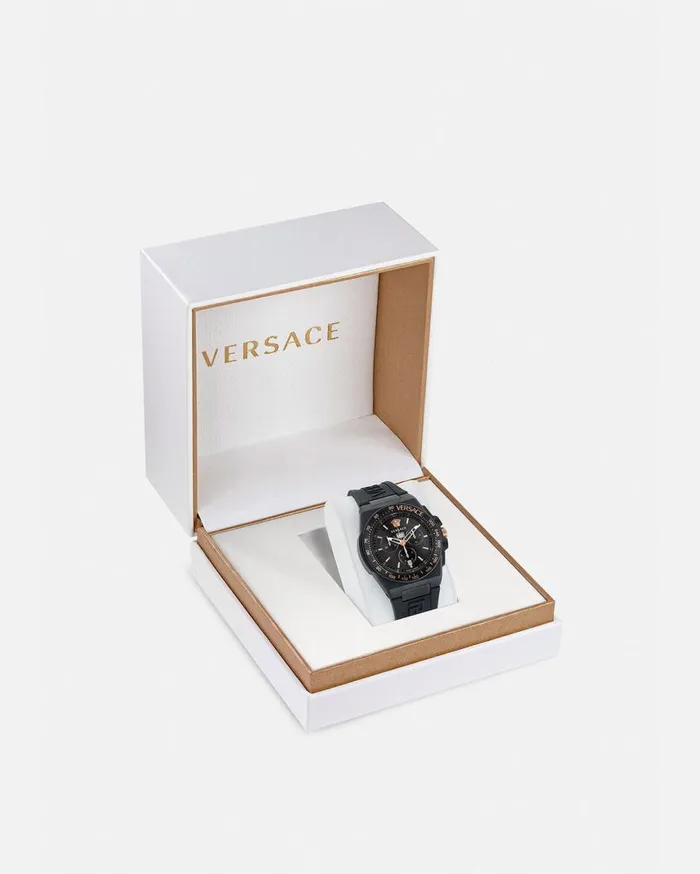 Versace Watches Greca Extreme Chrono Watch Black 8211 Men Versace Watches Greca Extreme Chrono Watch Black 8211 Men