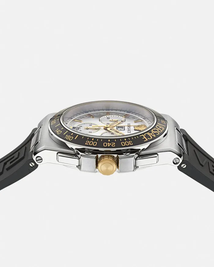 Versace Watches Greca Extreme Chrono Watch Blacksilver 8211 Men Versace Watches Greca Extreme Chrono Watch Blacksilver 8211 Men