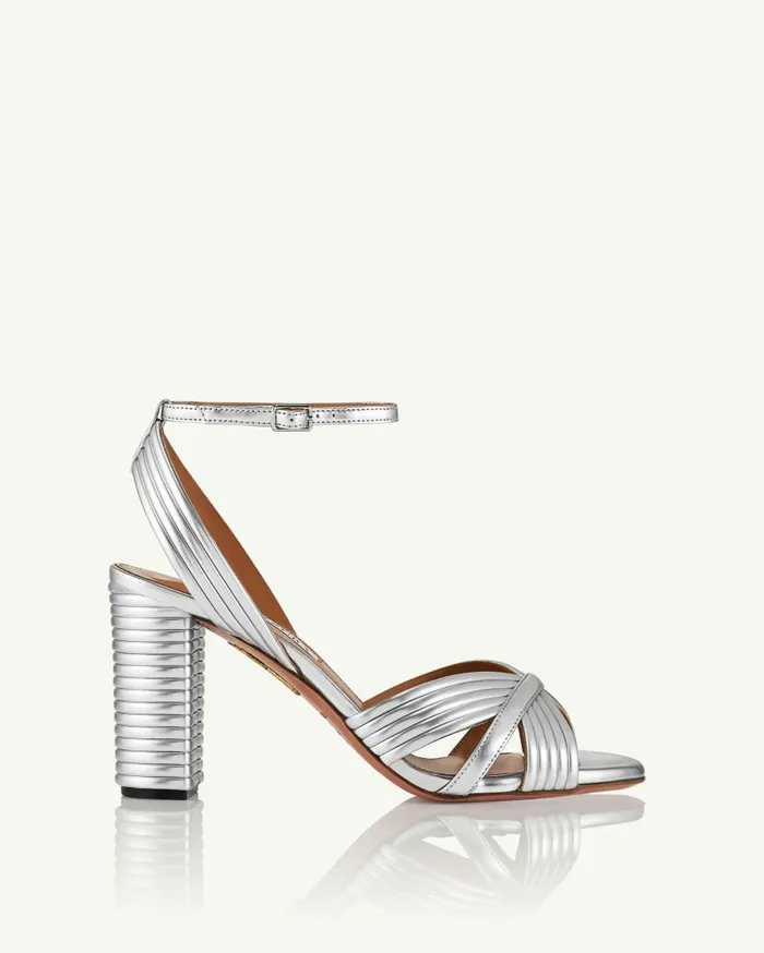 Very Sundance Sandal 85 Silver Women Aquazzura Sandals Very Sundance Sandal 85 Silver Women Aquazzura Sandals