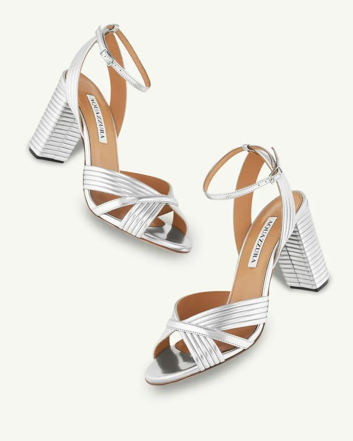 Very Sundance Sandal 85 Silver Women Aquazzura Sandals Very Sundance Sandal 85 Silver Women Aquazzura Sandals